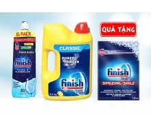 COMBO 1 hộp viên rửa + 01 hộp muối rửa + 01 chai dầu bóng Finish