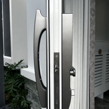 Khóa thông minh nhận diện khuôn mặt Face ID cho cửa nhôm sắt DEMAX EL902 GS APP WIFI - chống nước