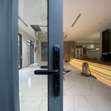 Khóa thông minh cửa nhôm sắt chống nước DEMAX EL101 BL APP WIFI