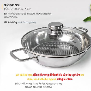 Bộ Nồi Inox Cao Cấp 5 Chiếc Fivestar Nắp Kính