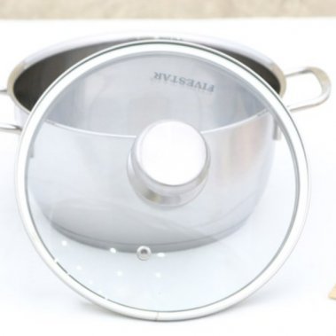 Bộ Nồi Inox Cao Cấp 5 Chiếc Fivestar Nắp Kính
