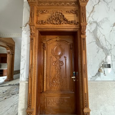 Khóa thông minh đại sảnh - biệt thự Demax SL280 24K BRASS