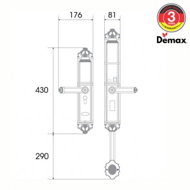 Khóa thông minh đại sảnh - biệt thự Demax SL821 AC