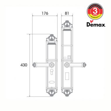 Khóa thông minh đại sảnh - biệt thự Demax SL822 GOLD APP