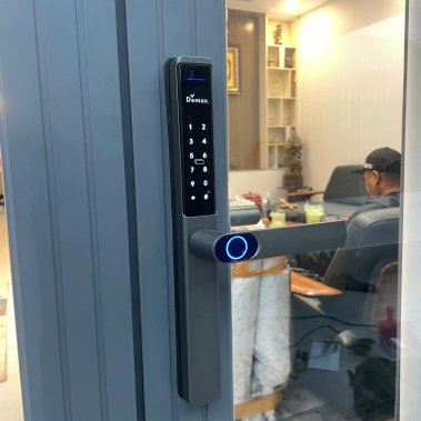 Khóa Thông Minh Cửa Nhôm Demax EL599 LUX AG - Mở Vân Tay, Chống Nước
