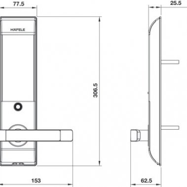 Khóa điện tử EL7500 Hafele 912.05.716
