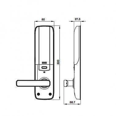 Khóa điện tử EL7800 PLUS Hafele 912.20.569