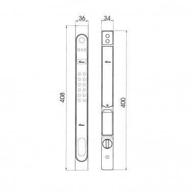 Khóa Thông Minh Cửa Nhôm Demax EL998 GS CNC – Nhận Diện Khuôn Mặt, Vân Tay, Camera, Chống Nước
