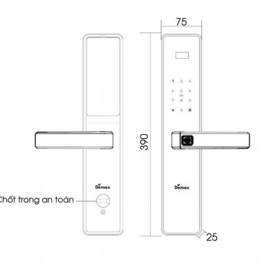 Khóa vân tay thông minh DEMAX EL-C622 AC