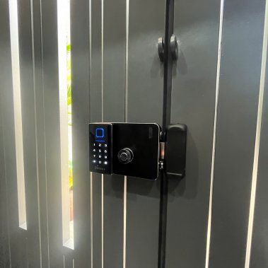 Khóa điện tử thông minh cửa cổng Face ID chống nước Demax EL-G908 GB CNC