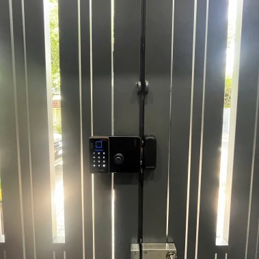 Khóa điện tử thông minh cửa cổng Face ID chống nước Demax EL-G908 GB CNC