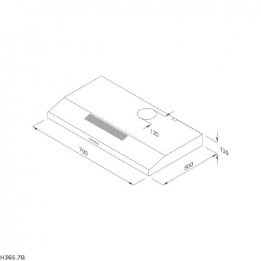 Máy hút khói khử mùi Malloca H365.7B