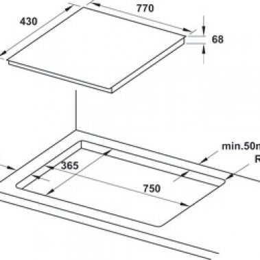 Bếp từ 3 vùng nấu HC-IF77D Hafele 536.61.665