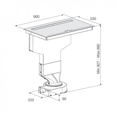 Bếp 4 từ kết hợp máy hút khói khử mùi Malloca HIH-904 SLIM