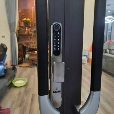 Khóa vân tay cửa nhôm Kaimi CN104 - Tay nắm - App TTLock Bluetooth