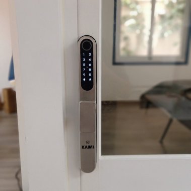 Khóa vân tay cửa nhôm Kaimi CN104 - Tay nắm - App TTLock Bluetooth