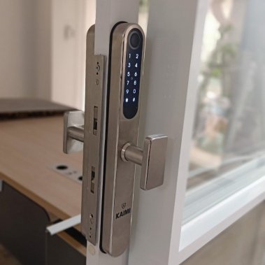 Khóa vân tay cửa nhôm Kaimi CN104 - Tay nắm - App TTLock Bluetooth