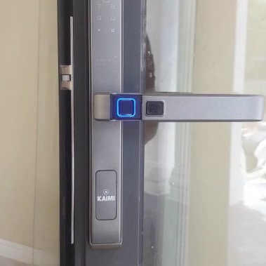 Khóa vân tay cửa nhôm Kaimi CN108 - Màu bạc