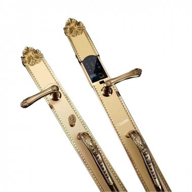 Khóa vân tay đại sảnh tân cổ điển đồng thau Kaimi DS103