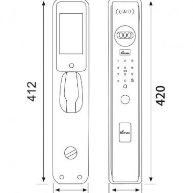 Khóa điện tử thông minh Demax EL912 MB – Công nghệ nhận diện khuôn mặt 3D