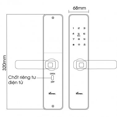Khóa thông minh Demax SL-C320 BL- App Wifi - Giá rẻ - Công nghệ Đức