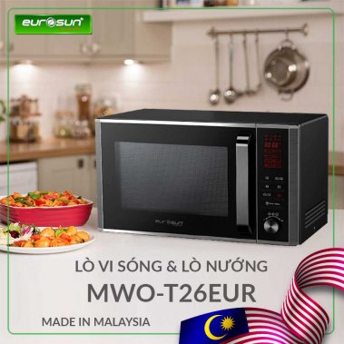 LÒ VI SÓNG KẾT HỢP NƯỚNG EUROSUN MWO-T26EUR