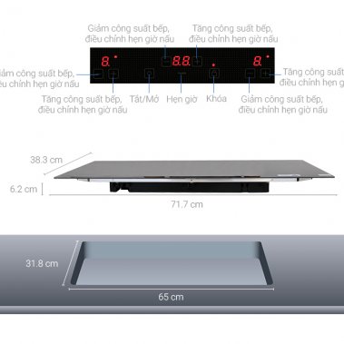 Bếp từ đôi Malloca MH-02I D