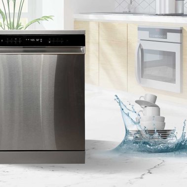 MÁY RỬA CHÉN BÁT EUROSUN SMS81EU19ES (INOX SILVER) SERIAL 7+