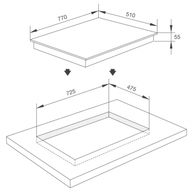 Bếp kính âm 4 từ Malloca MH-04I BM