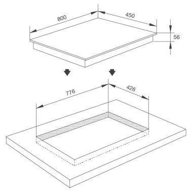 Bếp kính âm 2 từ Malloca Skylux MH-802
