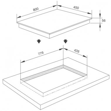 Bếp kính âm 3 từ Malloca Skylux MH-803