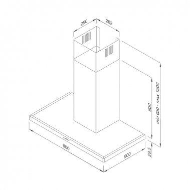 Máy hút khói khử mùi áp tường Malloca SLIM K1522
