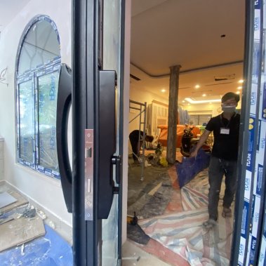 Khóa thông minh tự động cửa nhôm sắt chống nước DEMAX SL802 BL 