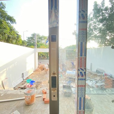 Khóa thông minh tự động cửa nhôm sắt chống nước DEMAX SL802 CG 