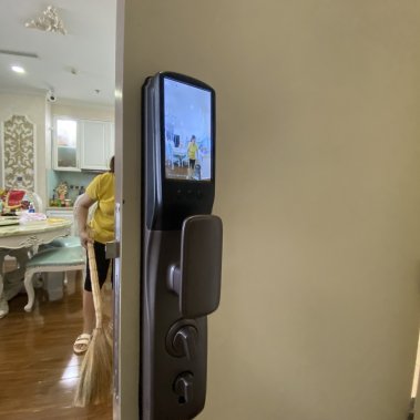 Khóa thông minh nhận diện khuôn mặt Face ID - camera màn hình chuông DEMAX SL918 PB APP 