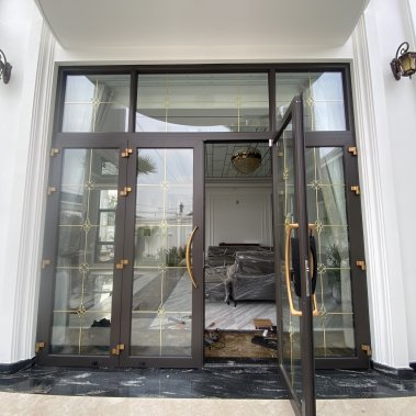 Khóa thông minh nhận diện khuôn mặt Face ID cho cửa nhôm sắt DEMAX EL902 BL APP WIFI - chống nước