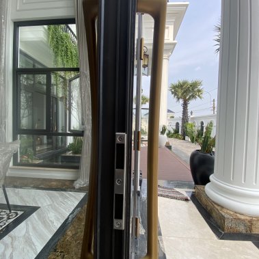 Khóa thông minh nhận diện khuôn mặt Face ID cho cửa nhôm sắt DEMAX EL902 BL APP WIFI - chống nước