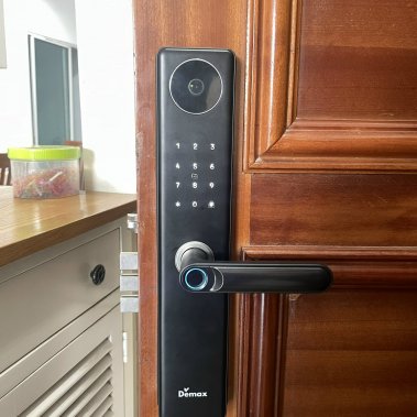 Khóa vân tay thông minh DEMAX EL-C66 BL APP - Camera màn hình chuông