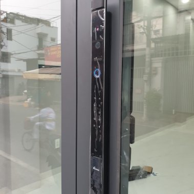 Khóa thông minh nhận diện khuôn mặt Face ID cho cửa nhôm sắt DEMAX SL906 BL APP WIFI - chống nước
