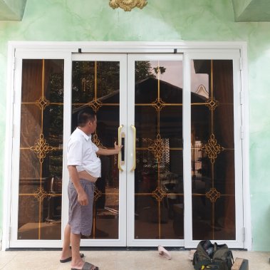 Khóa thông minh tự động cửa nhôm sắt chống nước DEMAX SL801 YB APP WIFI