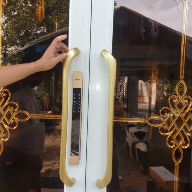 Khóa thông minh tự động cửa nhôm sắt chống nước DEMAX SL801 YB APP WIFI