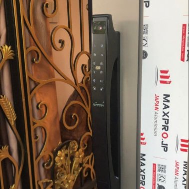 Khóa thông minh nhận diện khuôn mặt Face ID cho cửa nhôm sắt DEMAX EL902 BL APP WIFI - chống nước