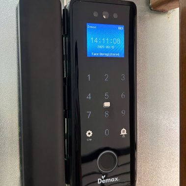 Khóa thông minh cửa kính Face ID Demax SL900 G-SD Remote - Tích hợp chấm công