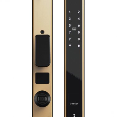 Khóa thông minh tự động cửa nhôm sắt chống nước DEMAX SL801 YB APP WIFI