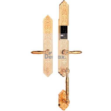 KHÓA ĐẠI SẢNH BIỆT THỰ TÂN CỔ ĐIỂN  FACE ID 3D  DEMAX EL886 Gold