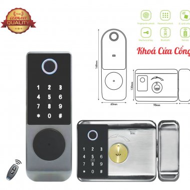 Khóa vân tay cửa cổng Kassler KL-579 I App TTLock Bluetooth
