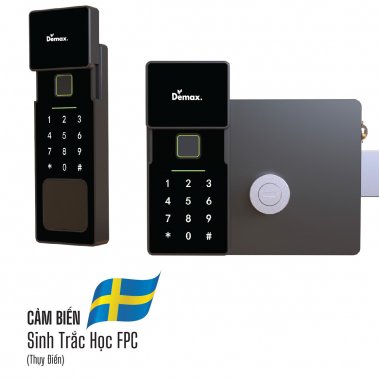 Khoá vân tay cửa cổng chống nước DEMAX SL608 GB APP