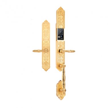 DEMAX – KHÓA CỬA THÔNG MINH HÀNG ĐẦU KHÓA ĐẠI SẢNH BIỆT THỰ TÂN CỔ ĐIỂN EL888 24K BRASS