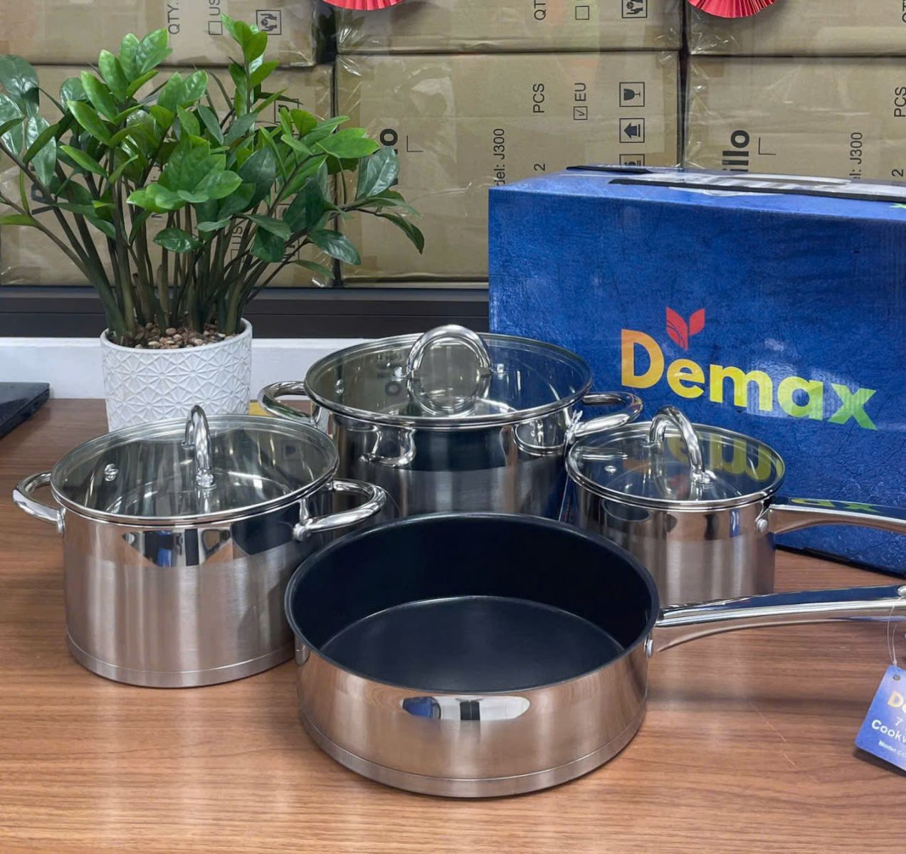 Bộ nồi từ đáy 3 lớp inox 304 Demax Comfort