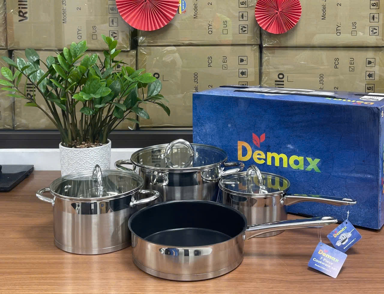 Bộ nồi từ đáy 3 lớp inox 304 Demax Comfort